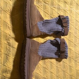 UGG Tan and Gray Winter Boots